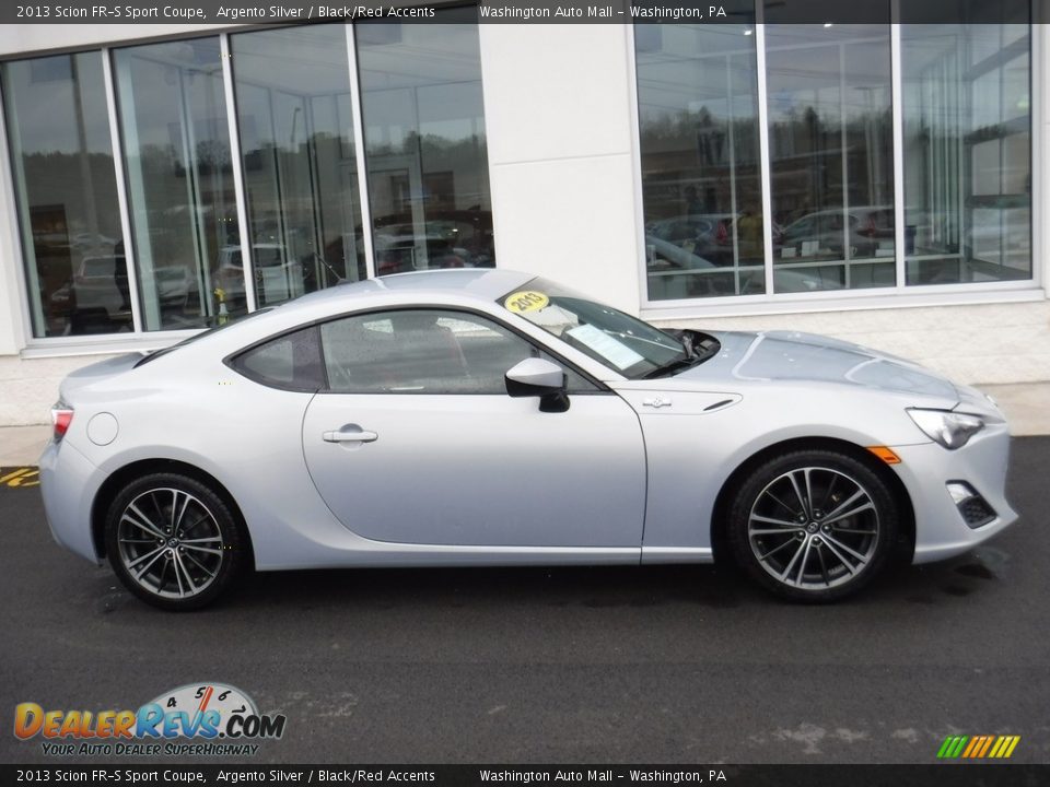 2013 Scion FR-S Sport Coupe Argento Silver / Black/Red Accents Photo #4