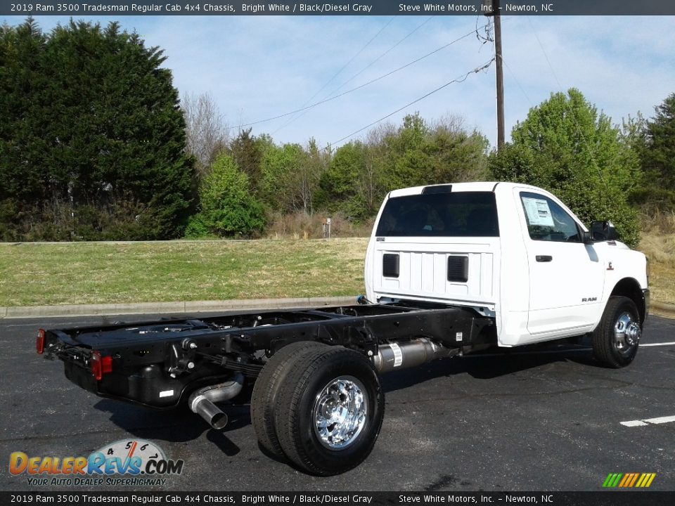 2019 Ram 3500 Tradesman Regular Cab 4x4 Chassis Bright White / Black/Diesel Gray Photo #6