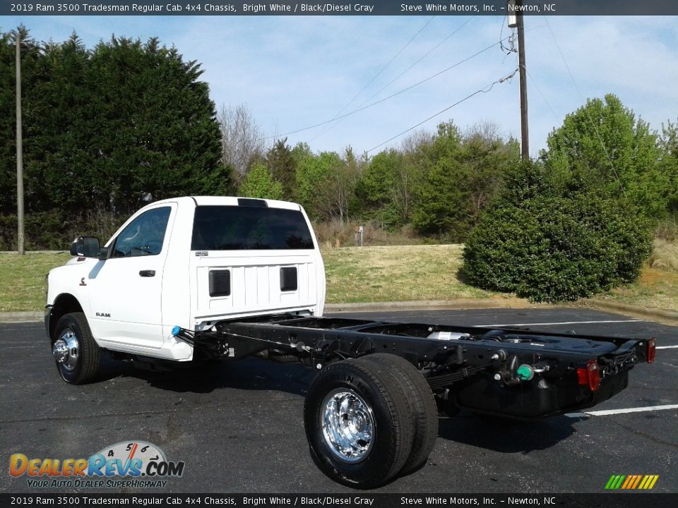 2019 Ram 3500 Tradesman Regular Cab 4x4 Chassis Bright White / Black/Diesel Gray Photo #8