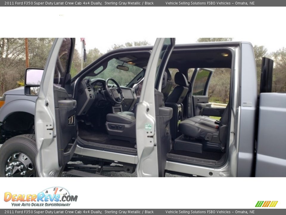 2011 Ford F350 Super Duty Lariat Crew Cab 4x4 Dually Sterling Gray Metallic / Black Photo #3