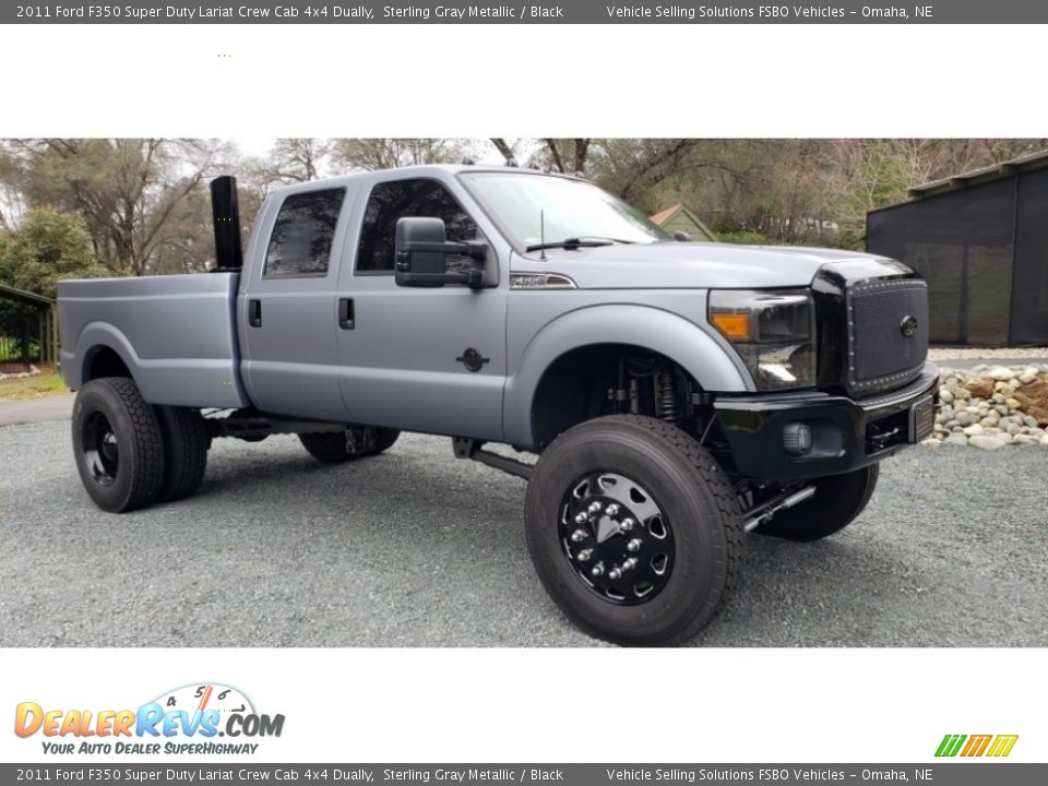 2011 Ford F350 Super Duty Lariat Crew Cab 4x4 Dually Sterling Gray Metallic / Black Photo #12