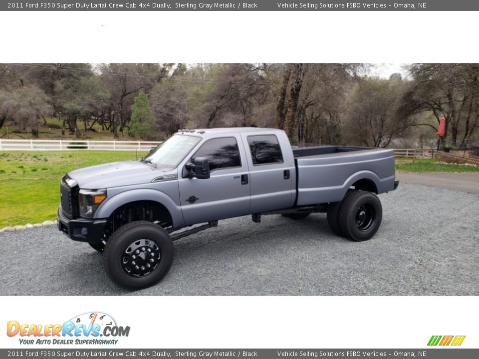 2011 Ford F350 Super Duty Lariat Crew Cab 4x4 Dually Sterling Gray Metallic / Black Photo #13