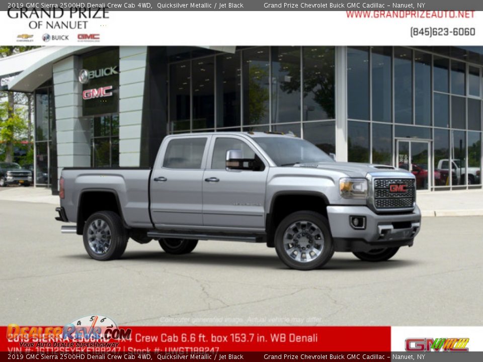 2019 GMC Sierra 2500HD Denali Crew Cab 4WD Quicksilver Metallic / Jet Black Photo #4
