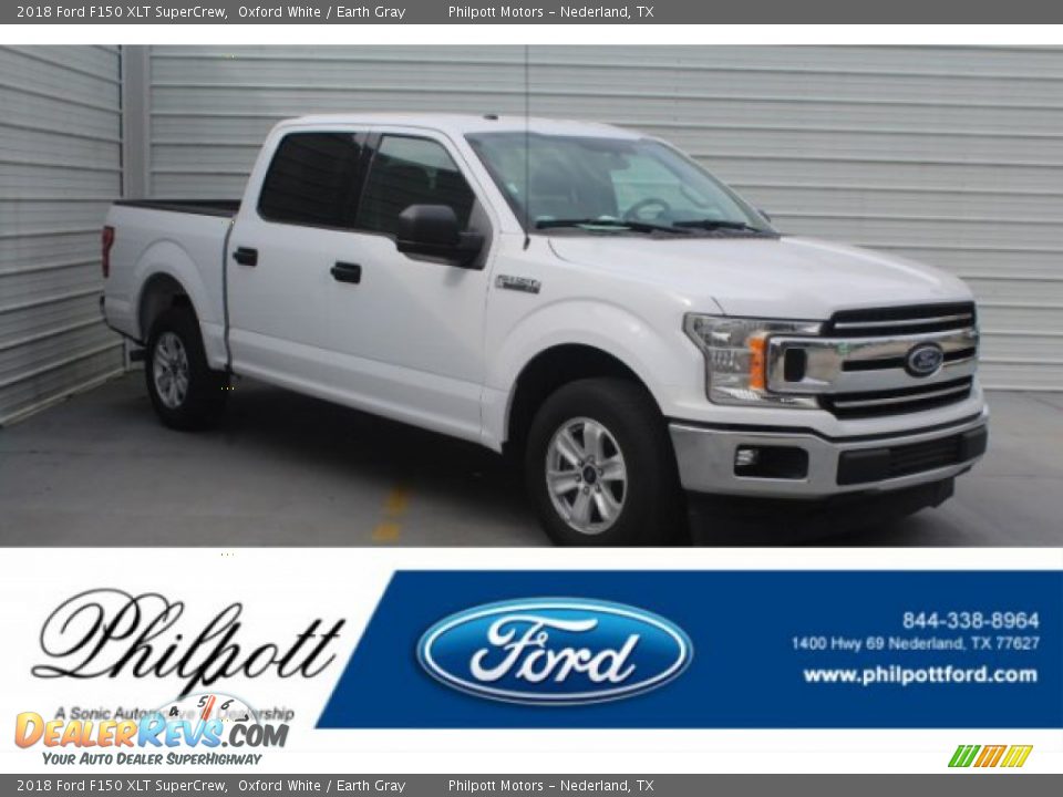 2018 Ford F150 XLT SuperCrew Oxford White / Earth Gray Photo #1