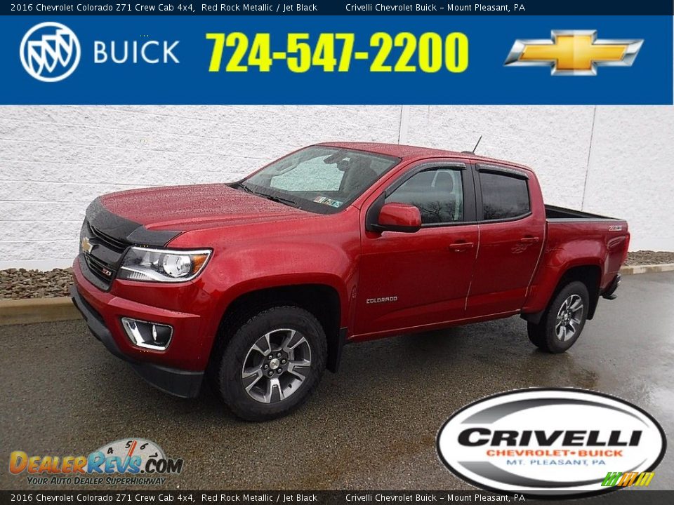 2016 Chevrolet Colorado Z71 Crew Cab 4x4 Red Rock Metallic / Jet Black Photo #1