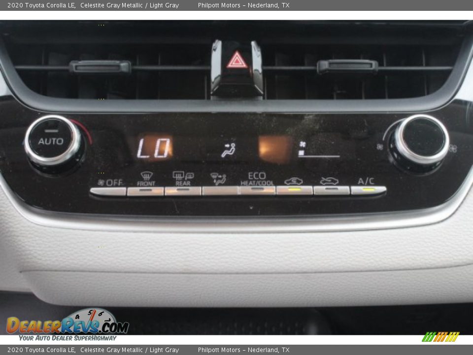 2020 Toyota Corolla LE Celestite Gray Metallic / Light Gray Photo #12