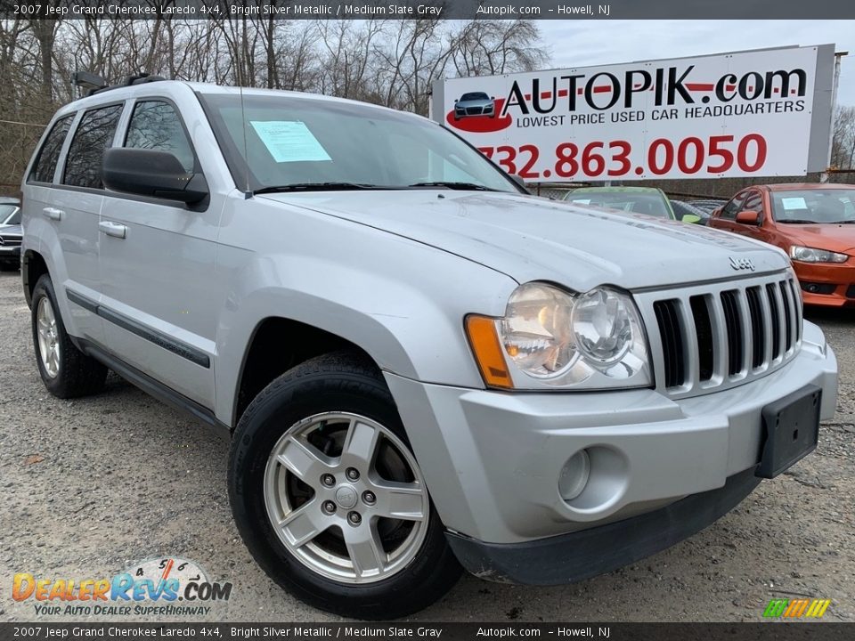 2007 Jeep Grand Cherokee Laredo 4x4 Bright Silver Metallic / Medium Slate Gray Photo #1