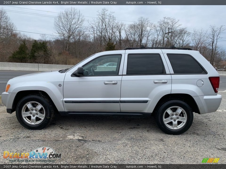 2007 Jeep Grand Cherokee Laredo 4x4 Bright Silver Metallic / Medium Slate Gray Photo #7