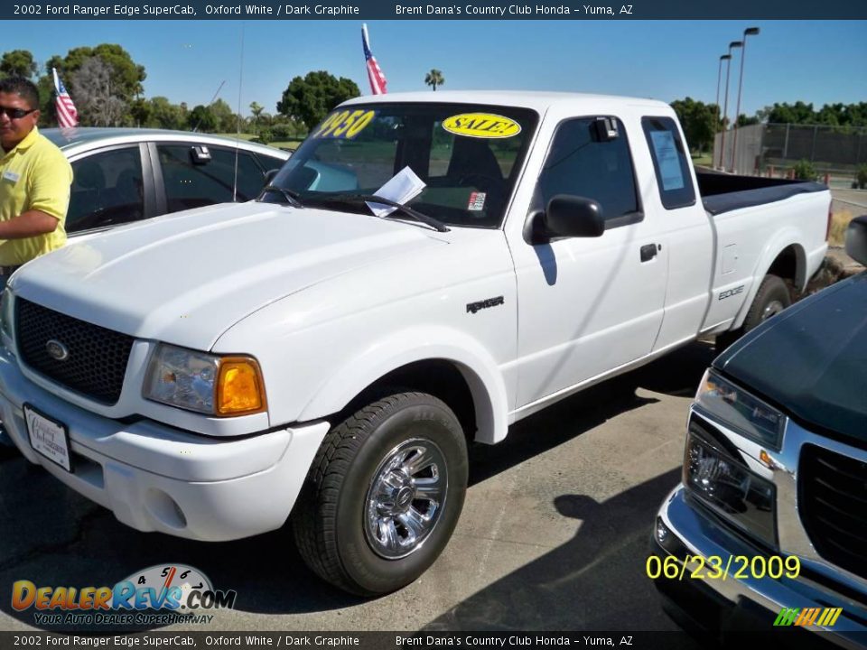 2002 Ford Ranger Edge SuperCab Oxford White / Dark Graphite Photo #1