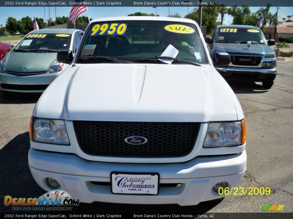 2002 Ford Ranger Edge SuperCab Oxford White / Dark Graphite Photo #2