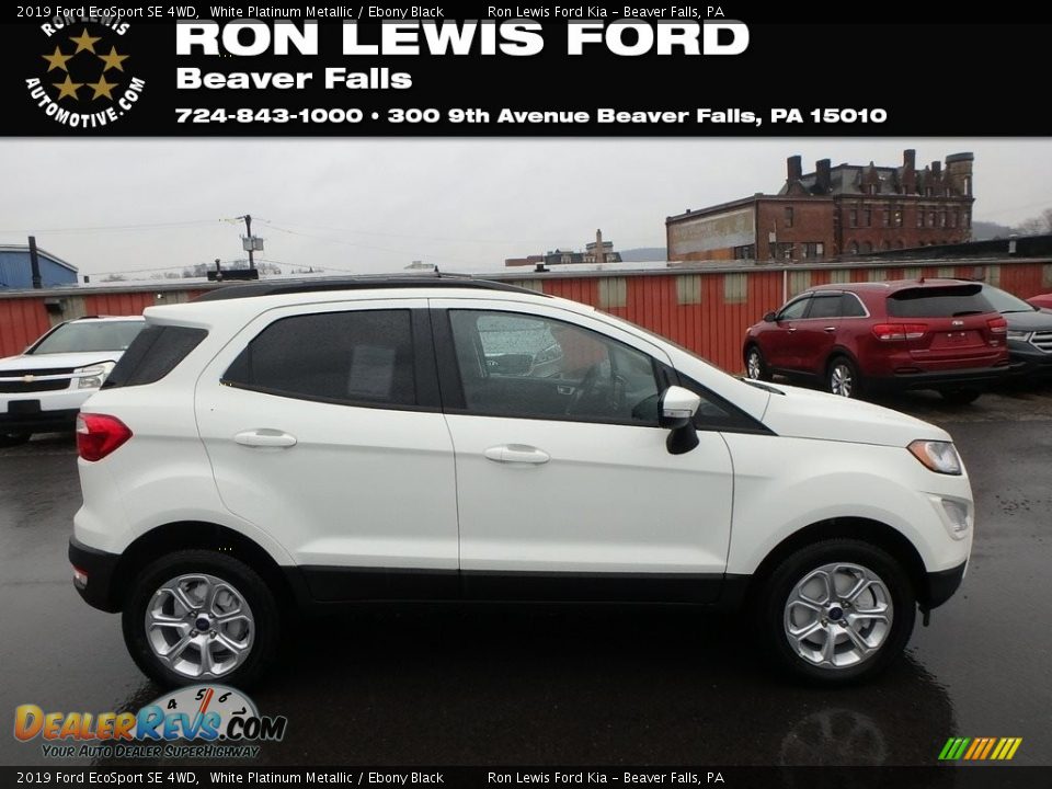 2019 Ford EcoSport SE 4WD White Platinum Metallic / Ebony Black Photo #1