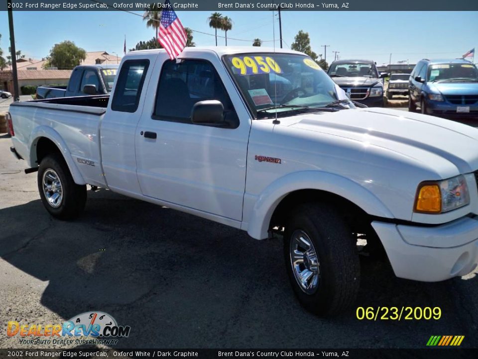 2002 Ford Ranger Edge SuperCab Oxford White / Dark Graphite Photo #3