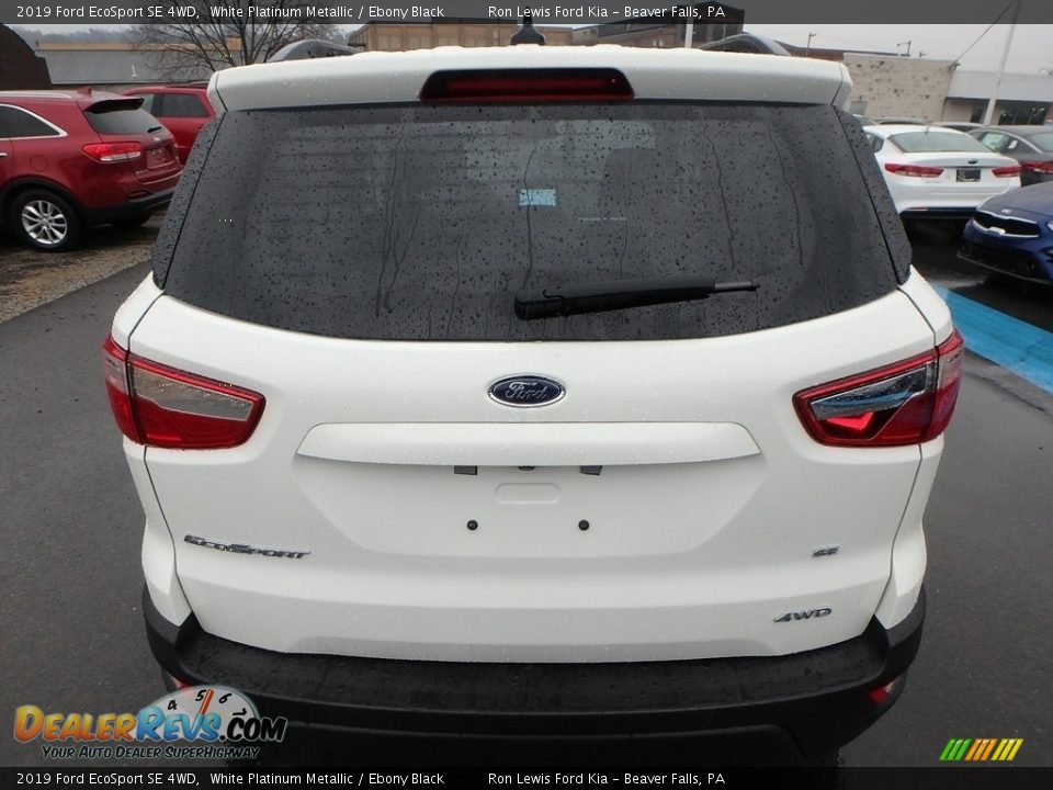 2019 Ford EcoSport SE 4WD White Platinum Metallic / Ebony Black Photo #4