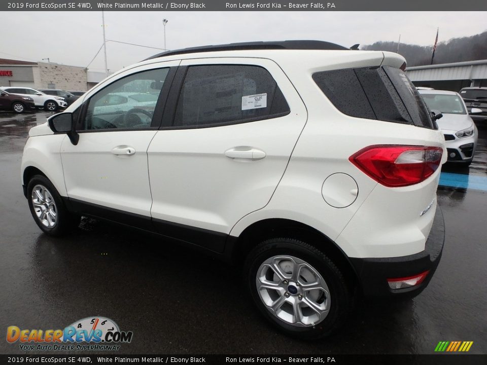 2019 Ford EcoSport SE 4WD White Platinum Metallic / Ebony Black Photo #5