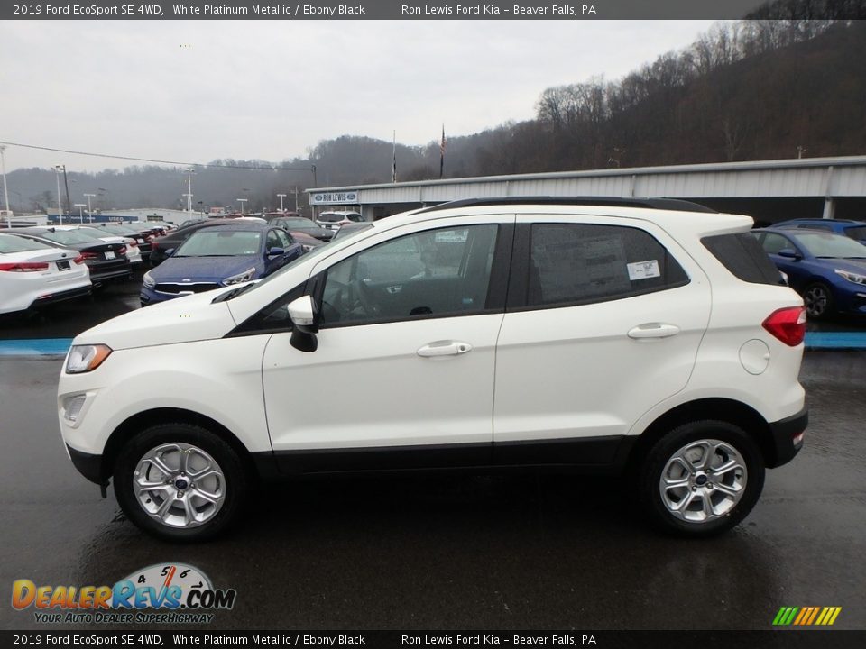 2019 Ford EcoSport SE 4WD White Platinum Metallic / Ebony Black Photo #6