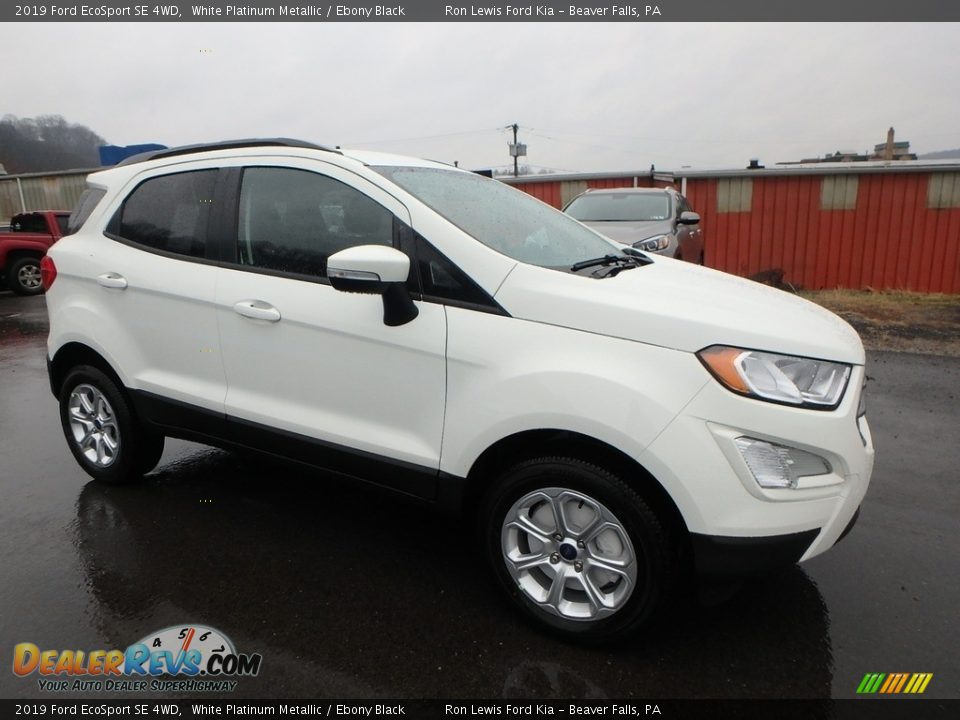 2019 Ford EcoSport SE 4WD White Platinum Metallic / Ebony Black Photo #9