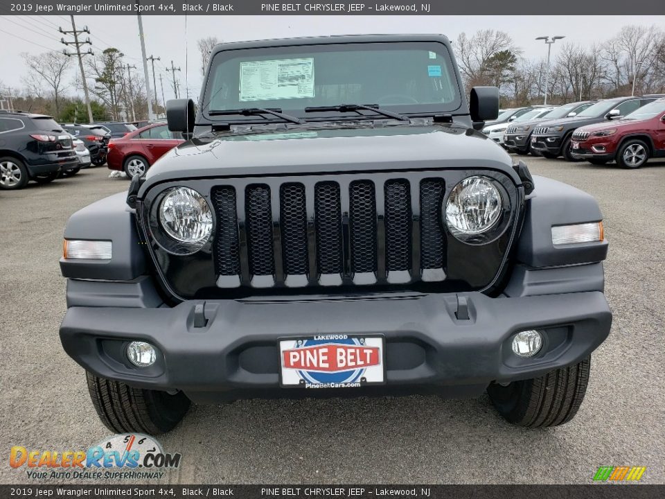 2019 Jeep Wrangler Unlimited Sport 4x4 Black / Black Photo #2