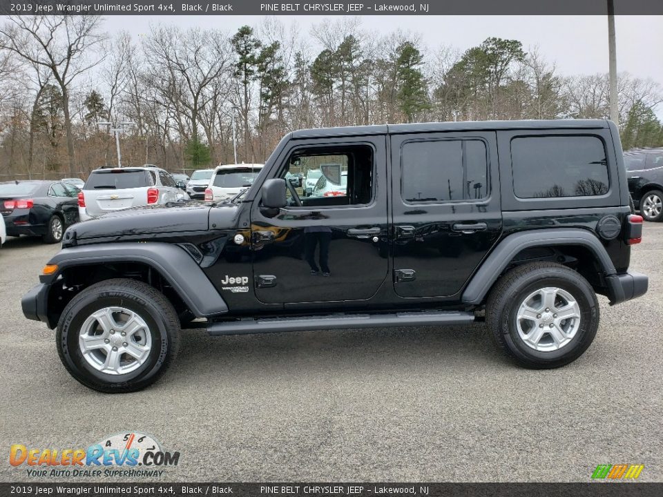 2019 Jeep Wrangler Unlimited Sport 4x4 Black / Black Photo #3