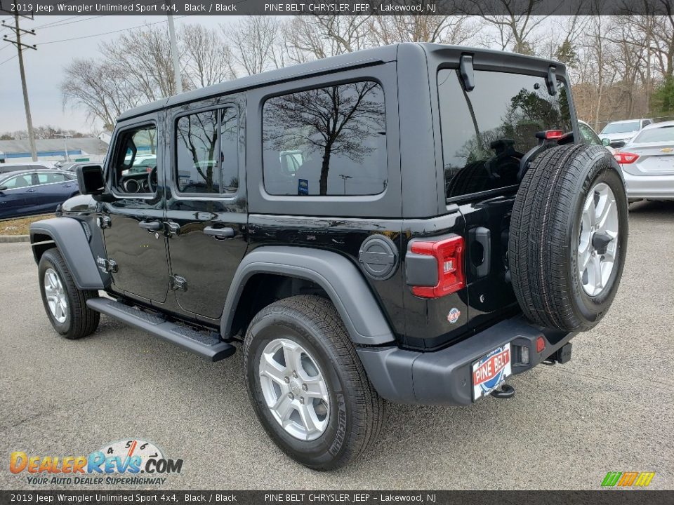 2019 Jeep Wrangler Unlimited Sport 4x4 Black / Black Photo #4