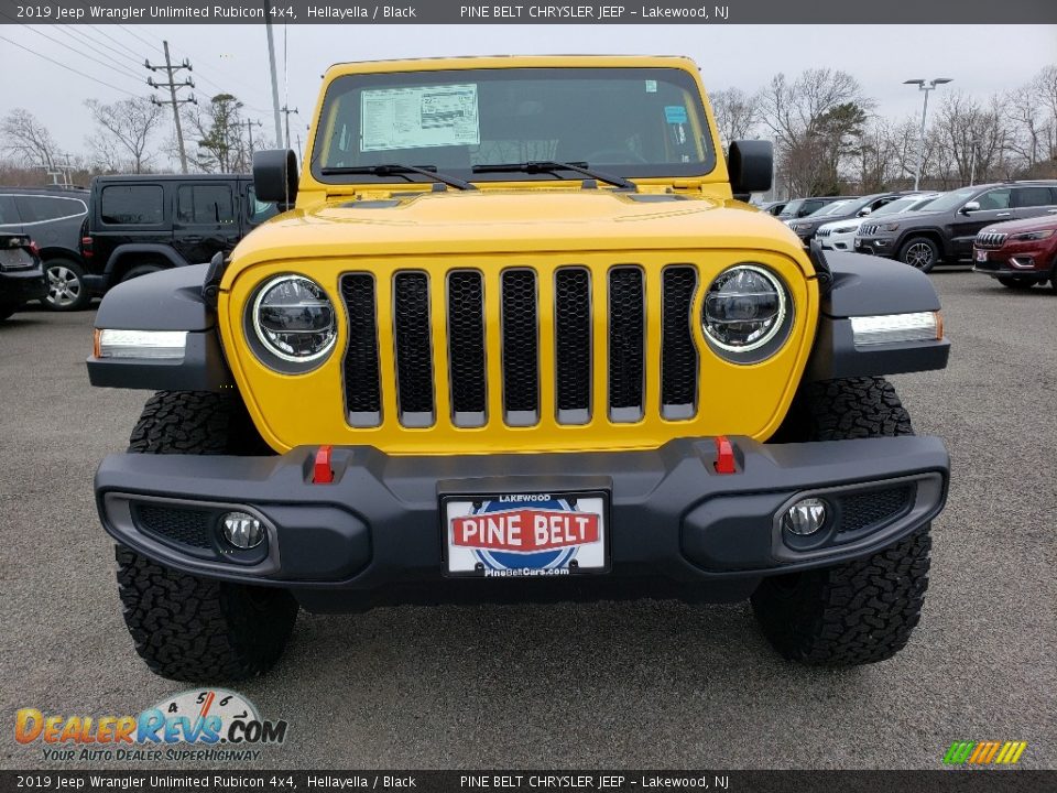 2019 Jeep Wrangler Unlimited Rubicon 4x4 Hellayella / Black Photo #2