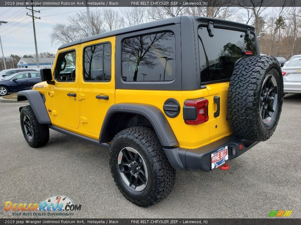 2019 Jeep Wrangler Unlimited Rubicon 4x4 Hellayella / Black Photo #5