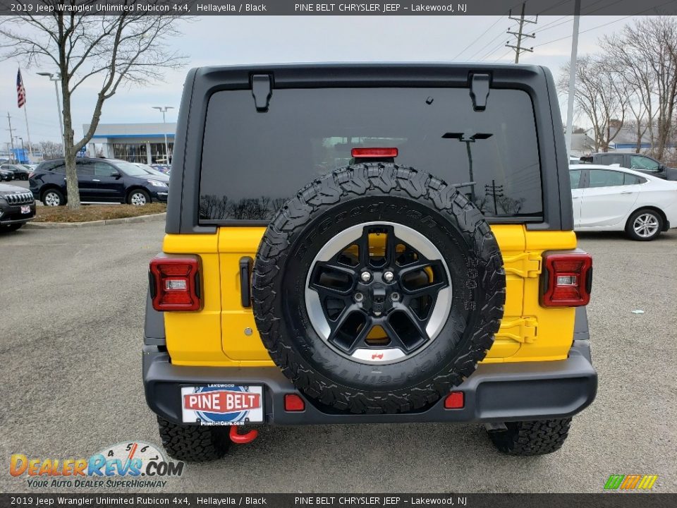 2019 Jeep Wrangler Unlimited Rubicon 4x4 Hellayella / Black Photo #6