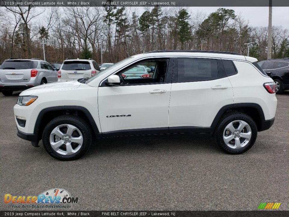2019 Jeep Compass Latitude 4x4 White / Black Photo #3