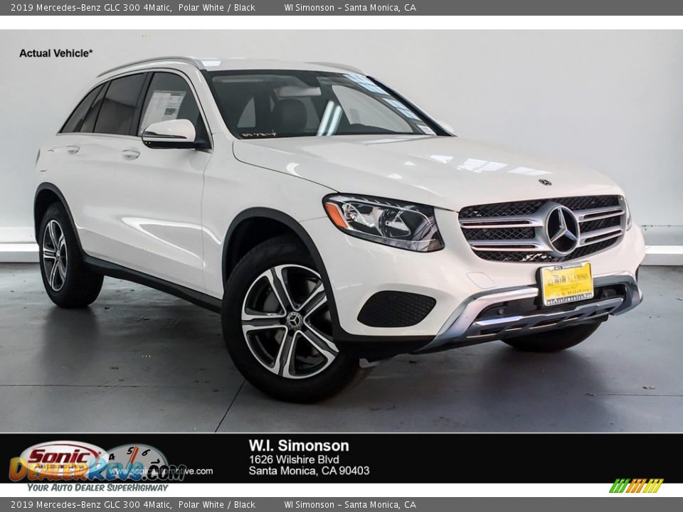 2019 Mercedes-Benz GLC 300 4Matic Polar White / Black Photo #1