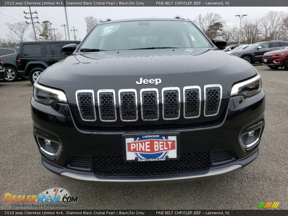 2019 Jeep Cherokee Limited 4x4 Diamond Black Crystal Pearl / Black/Ski Grey Photo #2