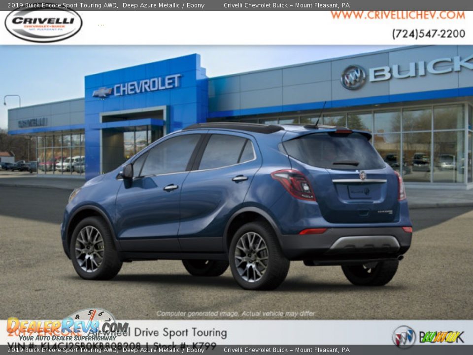 2019 Buick Encore Sport Touring AWD Deep Azure Metallic / Ebony Photo #3