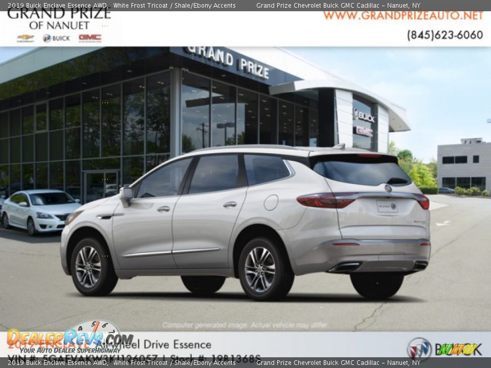 2019 Buick Enclave Essence AWD White Frost Tricoat / Shale/Ebony Accents Photo #3