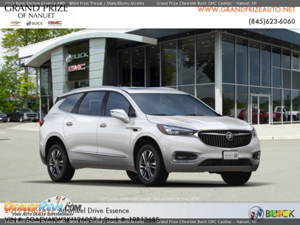 2019 Buick Enclave Essence AWD White Frost Tricoat / Shale/Ebony Accents Photo #4