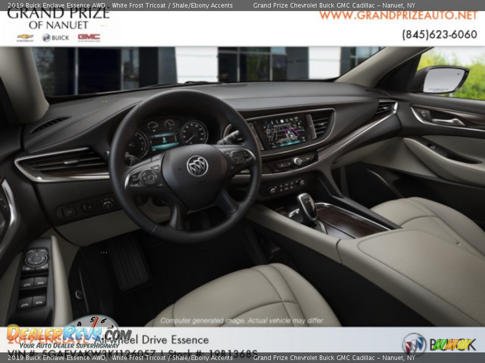 2019 Buick Enclave Essence AWD White Frost Tricoat / Shale/Ebony Accents Photo #6