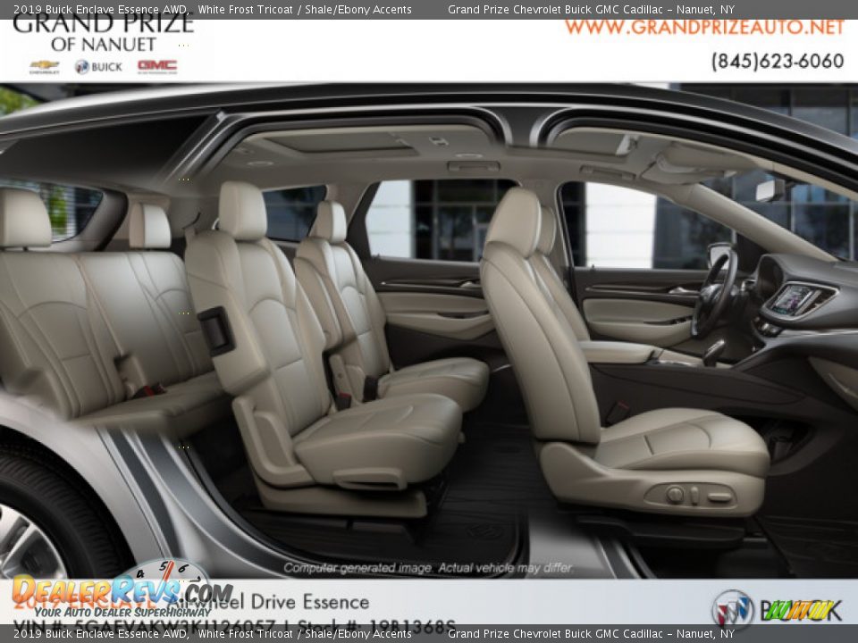 2019 Buick Enclave Essence AWD White Frost Tricoat / Shale/Ebony Accents Photo #8