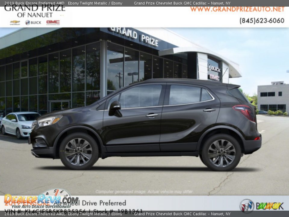 2019 Buick Encore Preferred AWD Ebony Twilight Metallic / Ebony Photo #2