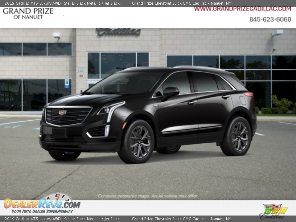 2019 Cadillac XT5 Luxury AWD Stellar Black Metallic / Jet Black Photo #1
