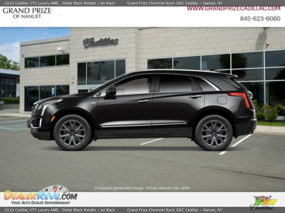 2019 Cadillac XT5 Luxury AWD Stellar Black Metallic / Jet Black Photo #3