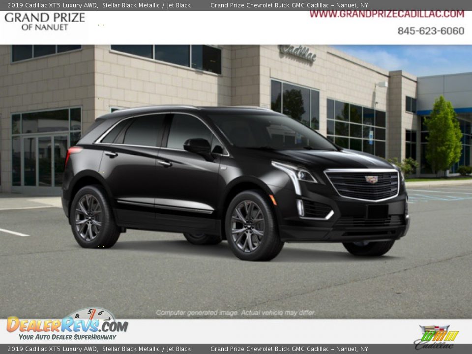 2019 Cadillac XT5 Luxury AWD Stellar Black Metallic / Jet Black Photo #6