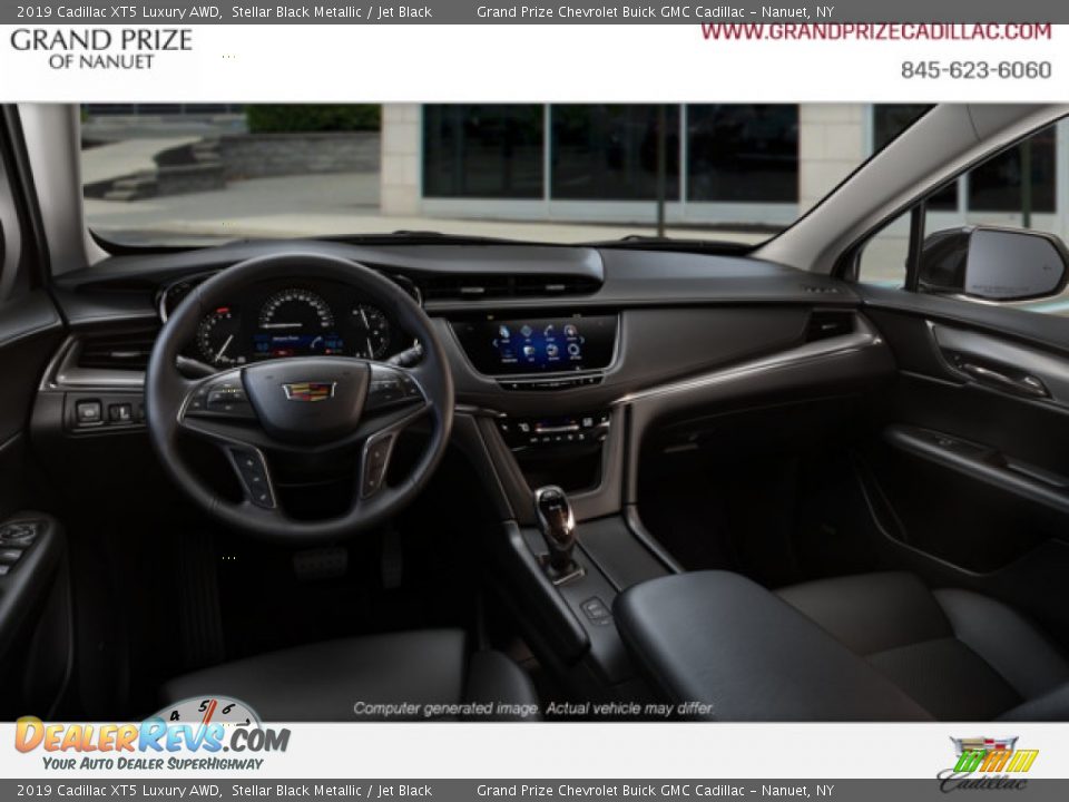 2019 Cadillac XT5 Luxury AWD Stellar Black Metallic / Jet Black Photo #7