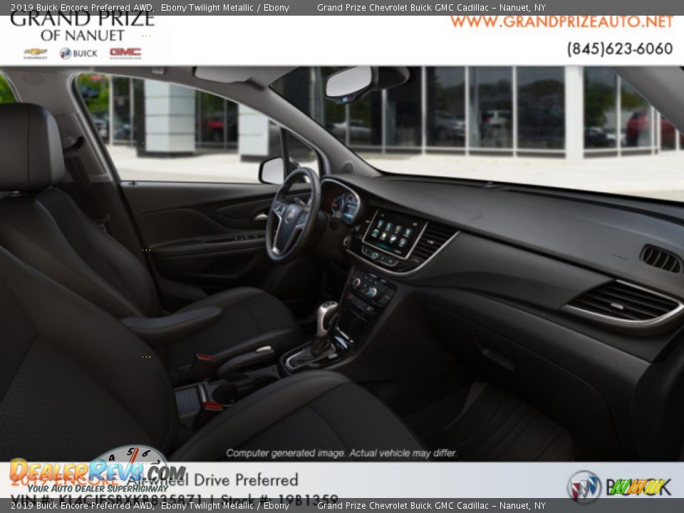 2019 Buick Encore Preferred AWD Ebony Twilight Metallic / Ebony Photo #6