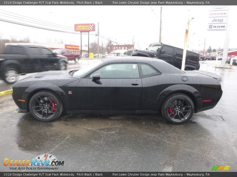 2019 Dodge Challenger R/T Scat Pack Widebody Pitch Black / Black Photo #3
