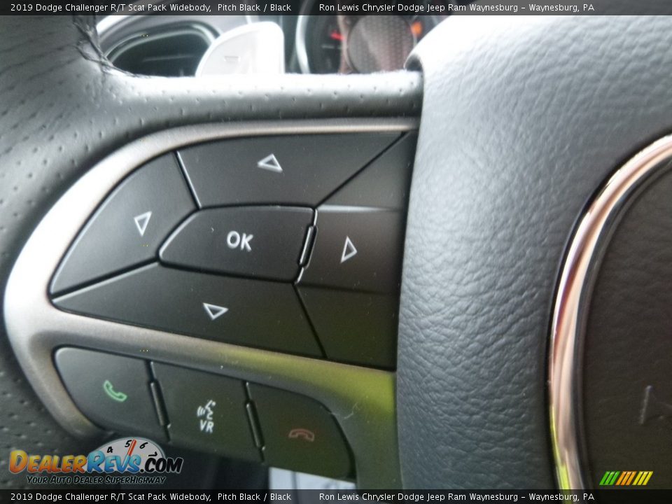 2019 Dodge Challenger R/T Scat Pack Widebody Pitch Black / Black Photo #16