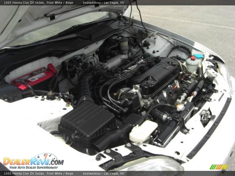 1993 Honda Civic DX Sedan Frost White / Beige Photo #26