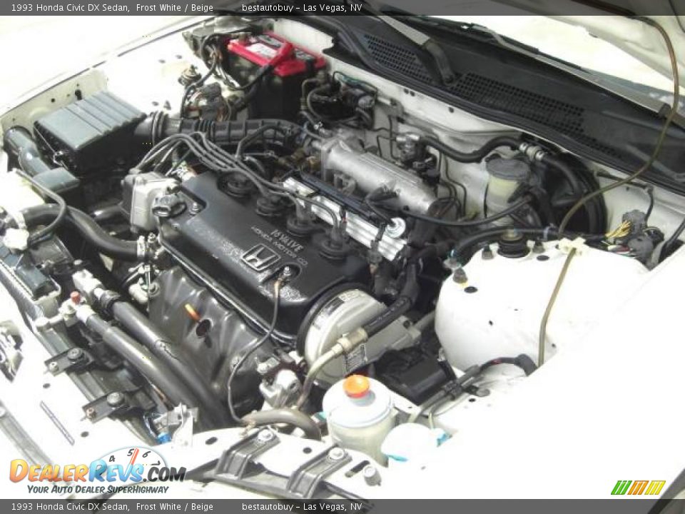 1993 Honda Civic DX Sedan Frost White / Beige Photo #27