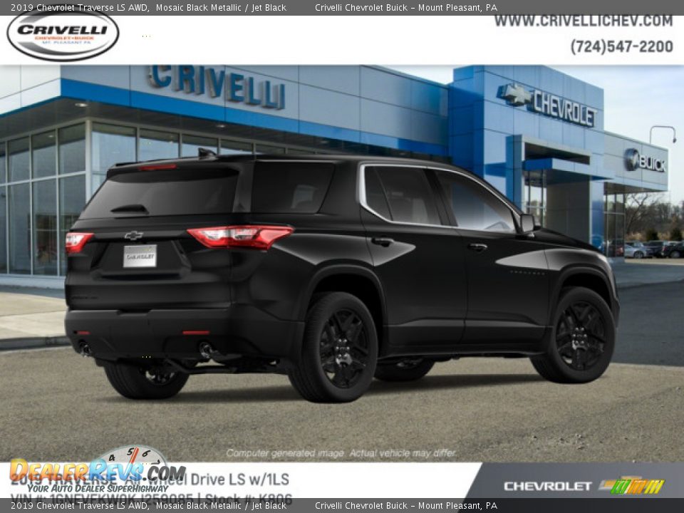 2019 Chevrolet Traverse LS AWD Mosaic Black Metallic / Jet Black Photo #4