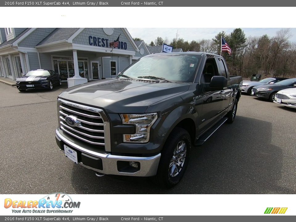 2016 Ford F150 XLT SuperCab 4x4 Lithium Gray / Black Photo #3