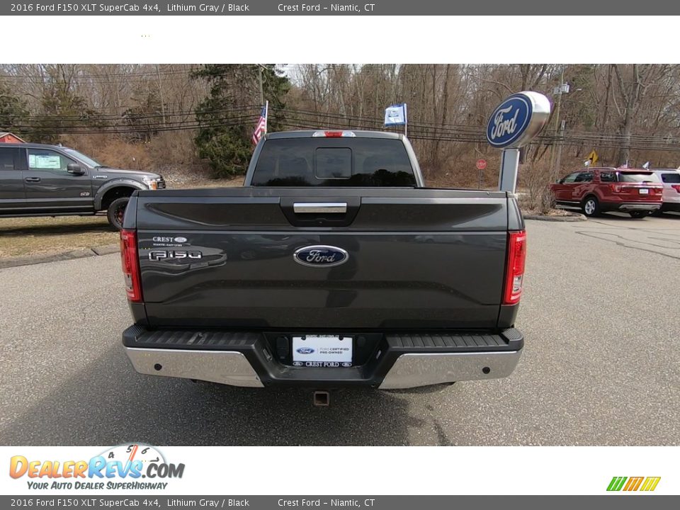 2016 Ford F150 XLT SuperCab 4x4 Lithium Gray / Black Photo #6