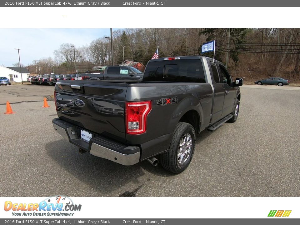 2016 Ford F150 XLT SuperCab 4x4 Lithium Gray / Black Photo #7