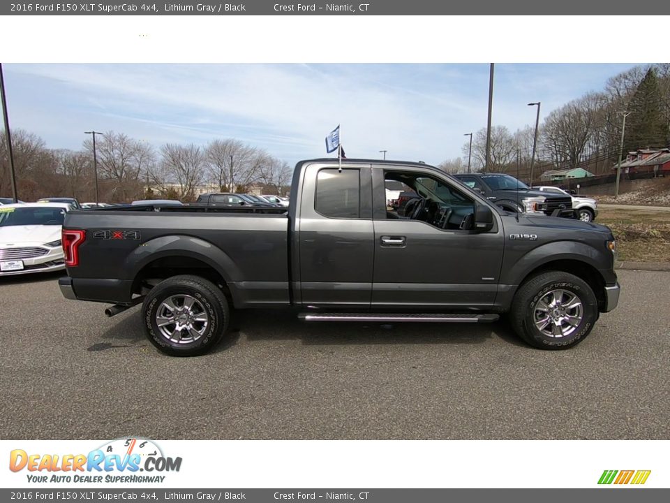 2016 Ford F150 XLT SuperCab 4x4 Lithium Gray / Black Photo #8