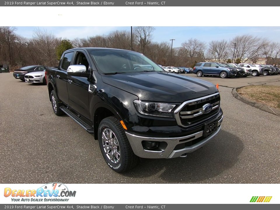 2019 Ford Ranger Lariat SuperCrew 4x4 Shadow Black / Ebony Photo #1